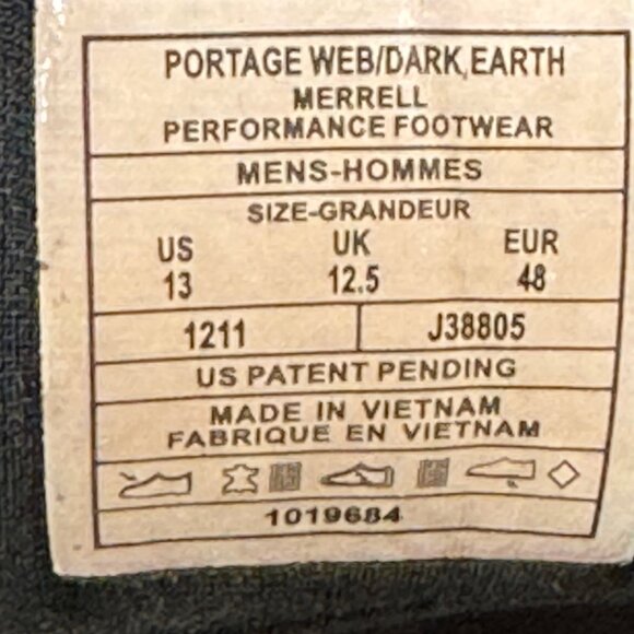 Merrell Portage Web Sandals 13 Dark Earth Performance Footwear Water Trekking - Picture 14 of 14